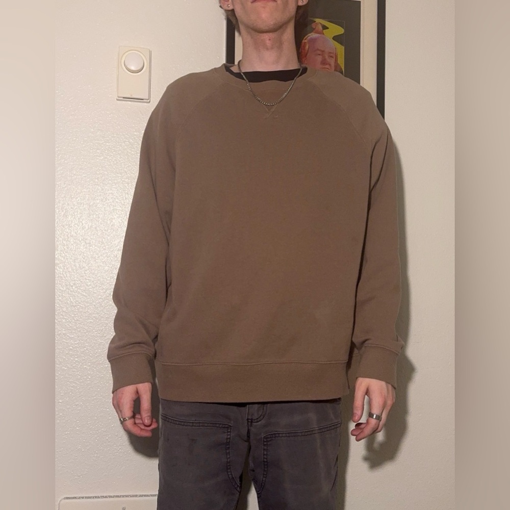 dip Men's Crewneck Sweatshirt in Taupe Brown